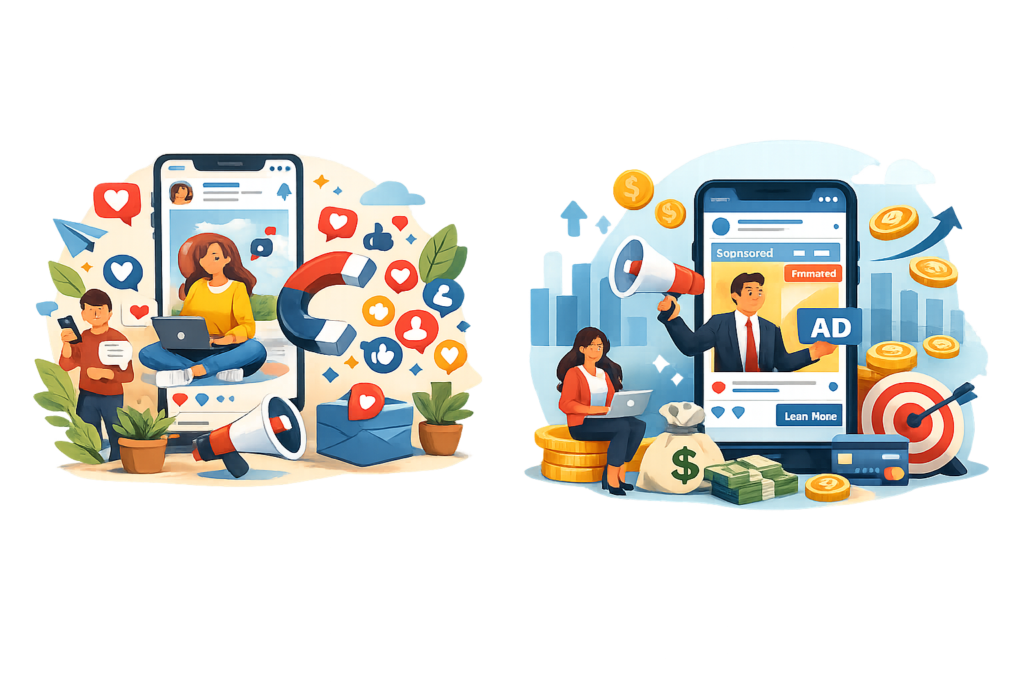 Organic vs Paid Social Media Marketing